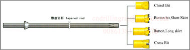 Hammer Drilling Tools Tapered Steel Drill Rod 7 11 12 Gelar 600 - 8000mm