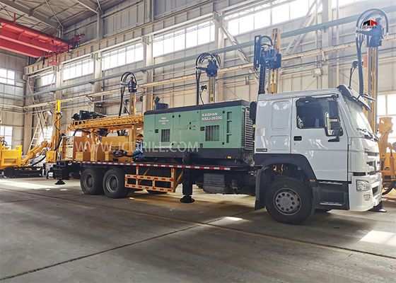 6x4 300meters Multifungsi Truck Mounted Borehole Drilling Rig