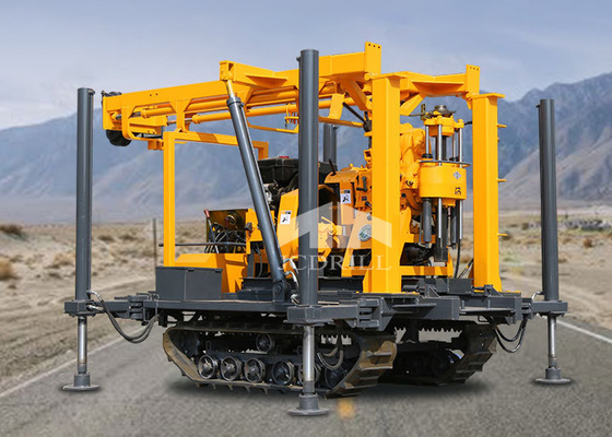 180m Dangkal Diesel Crawler Bor Rig Spline Vertikal