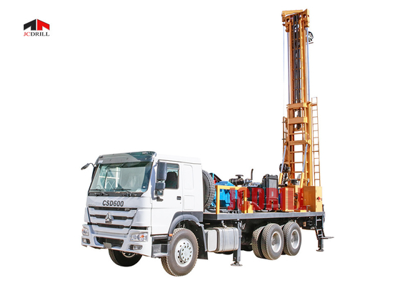 6 X 4 Truk Mounted Air Sumur Drilling Rig 600m Borehole Drilling Rig