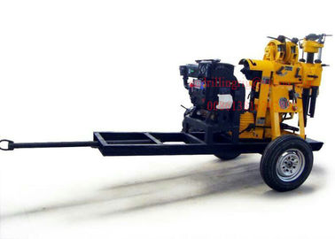 Beli 180m Trailer Kecil Dipasang Portable Borehole Drilling Rig Untuk Air Permukaan Pemboran Baik pembuatan online