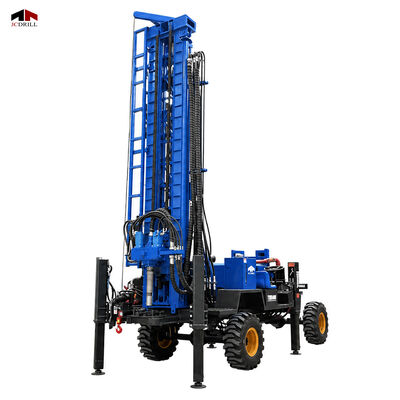 Beli TWD400 400M Rig Pengeboran Sumur Air Hidrolik DTH Hammer & Mud Pengeboran Trailer Dipasang pembuatan online