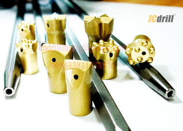Beli 7 ° Hex22 Tapered Rock Drill Rods Tungsten Carbide Drilling Rods Shank 22 Mm X 108 Mm pembuatan online