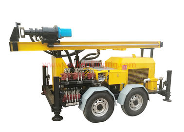 Beli Trailer Mounted Rock Drilling Rig Dth Mud Drilling 55 - 110 Rpm Kecepatan Rotasi pembuatan online