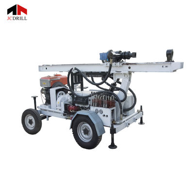 Beli DEUTZ Engine Trailer Rotary Portable Pengeboran Air Rig pembuatan online