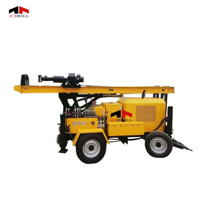 Beli Trailer Portabel Dipasang Hidrolik 44KW Rig Pengeboran Sumur Kecil pembuatan online
