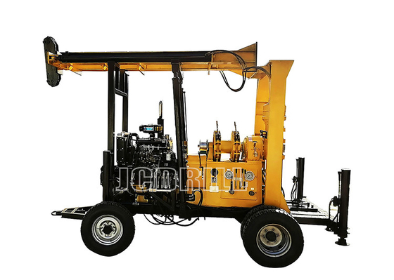 Beli Hydraulic Rotary Portable Water Well Drilling Rig Borehole Trailer Dipasang pembuatan online