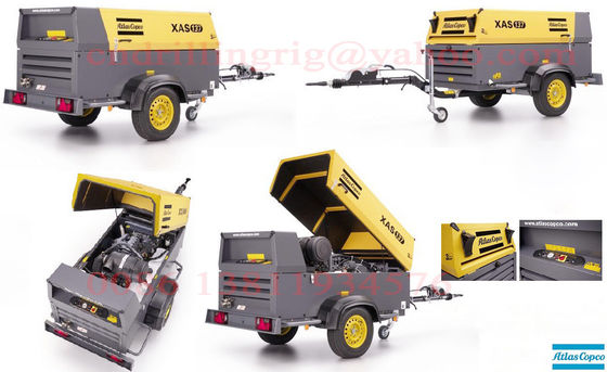 Lubricated Style Atlas Copco Screw Air Compressor Untuk Deep Hole Water Well Drilling