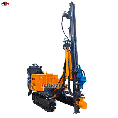 Top Hammer Sistem Hidraulik Seft Didorong Crawler Rock Blasting Pengeboran Rig Dengan Pengumpul debu