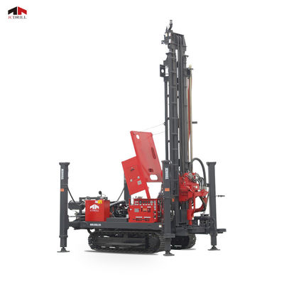 Crawler dipasang Hydraulic Pneumatic Air Well Lumpur Pompa Borhole Rotary Boring Rig Mesin