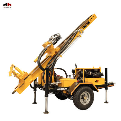 Harga yang bagus Rig Pengeboran Sumur Air Hidraulik Trailer Yang Dapat Ditarik TWD150 on line
