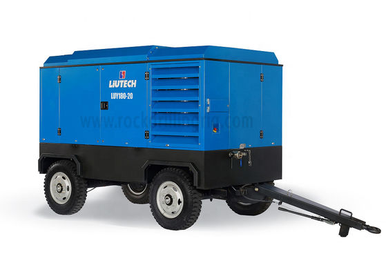 4 Roda Mesin Diesel Kompresor Udara Adaptasi Tinggi Kebisingan Rendah ISO9001