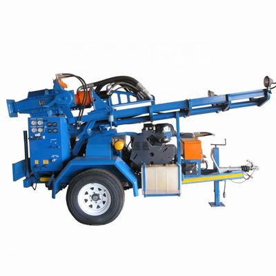 Harga yang bagus 2300r / Min 80 Rpm Hidrolik 89mm Trailer Mounted Drill Rig on line
