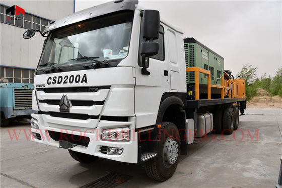 Harga yang bagus Truk Bergerak Mounted Rig Pengeboran Sumur Air 85KN DTH on line