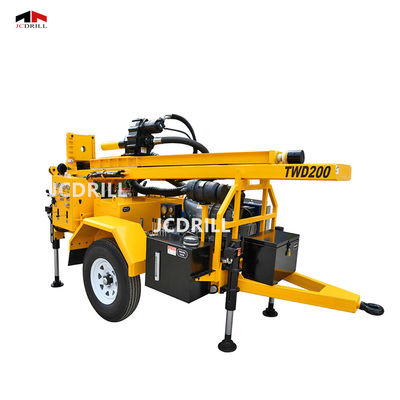 Harga yang bagus 200 Meter Kapasitas Lumpur ISO Borehole Drilling Rig on line