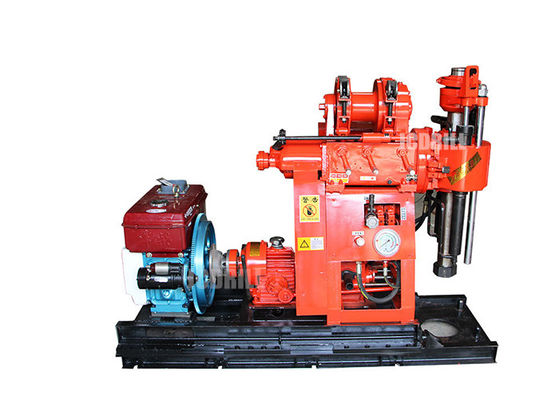 Mesin Diesel Portable Air Well Driller Skid Dipasang Rotary 180m