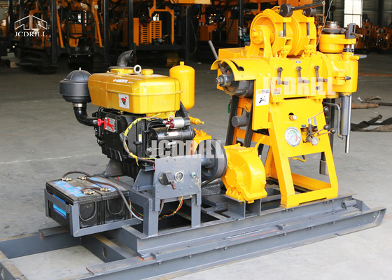Harga yang bagus Rig Pengeboran Portabel 180meters 75mm Diesel Untuk Sumur Air on line