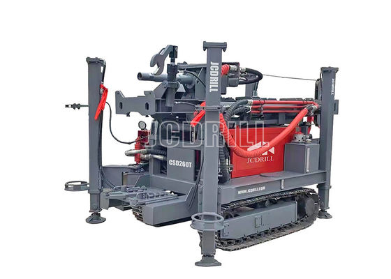 300m Full Hydraulic Water Well Drilling Rig Steel Crawler Dipasang Deep Borehole