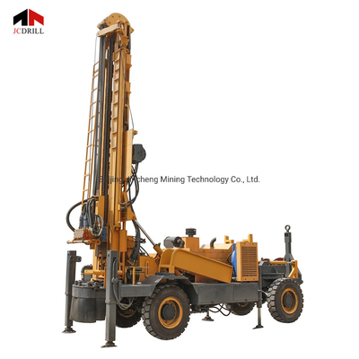 Harga yang bagus Trailer Mounted Air Dth Borehole Water Well Drilling Rig Machine 300m on line